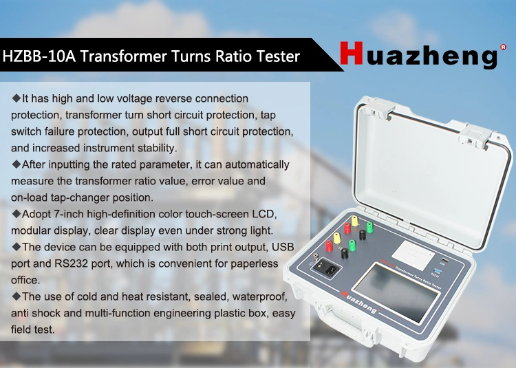 Hzbb-10A Three Phase Automatic Digital Handheld Power Transformer TTR Turns Ratio Tester Price